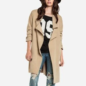 BB Dakota Austin Tan Trench Coat with Belt Size S